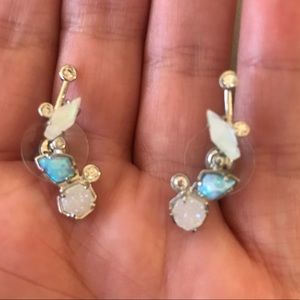 EUC Kendra Scott Silver Ear Climbers
